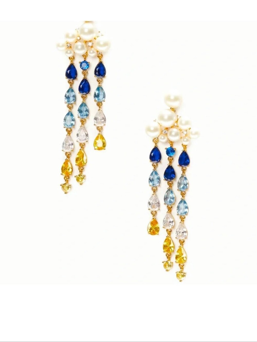 Kate Spade Rain Or Shine Statement Earrings New